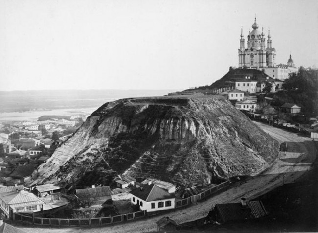 Андреевская церковь черно-белое фото 1860 года