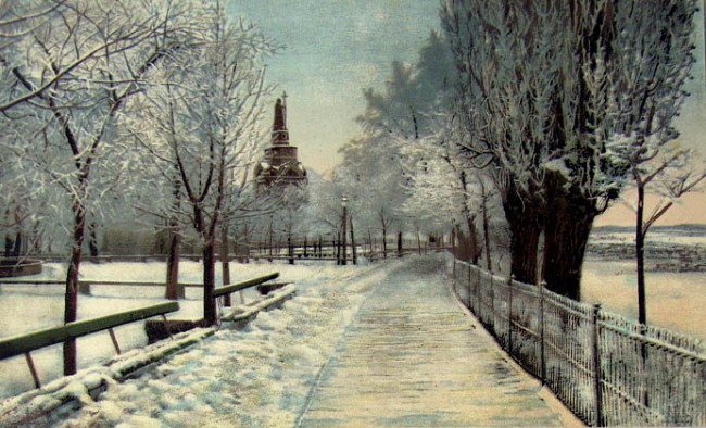 На Владимирской горке зима, конец 19 века
