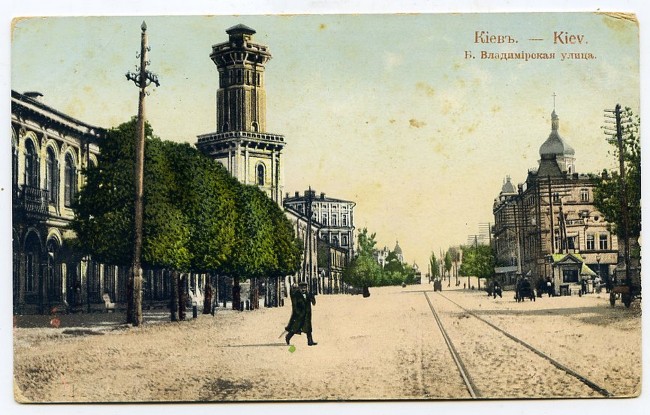 Пожарная часть на Владимирской улице в 1900-м году