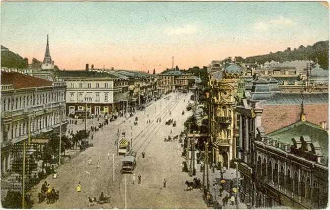 Вид на Крещатик в начале 20 века