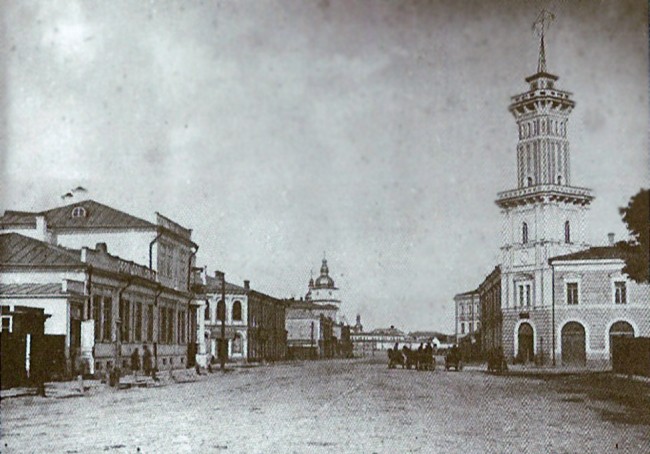 Улица Владимирская в районе пожарной части в начале 20 века