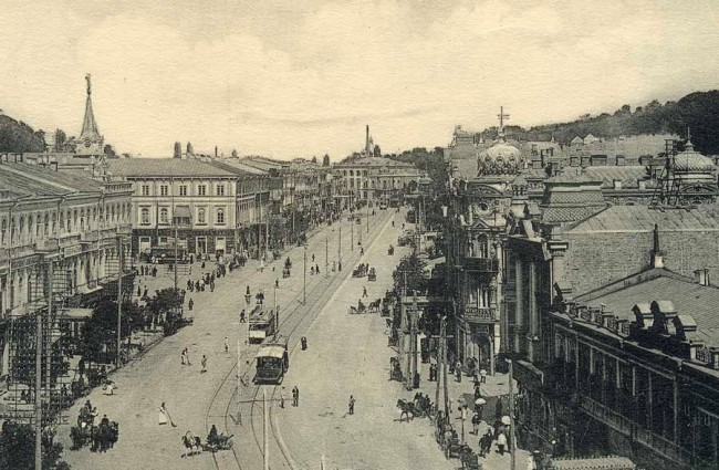 Крещатик и Думская площадь в начале 20 века