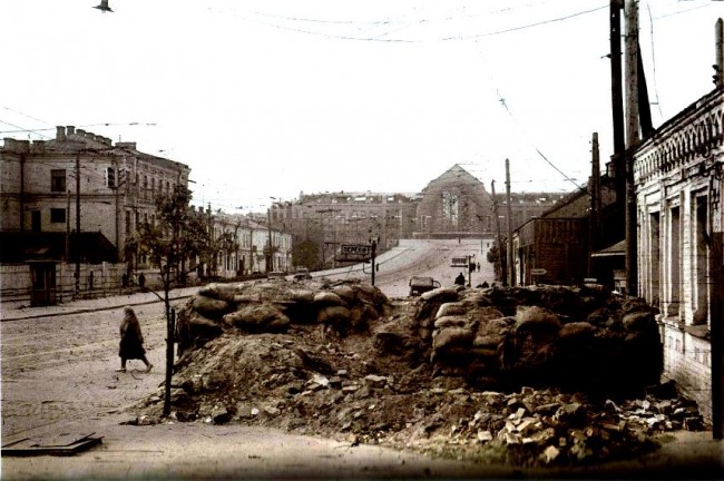 Улица Коминтерна во время войны, вокзал, 1941 год
