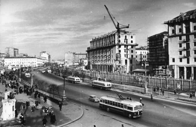 Стройка Крещатика в 1950 году