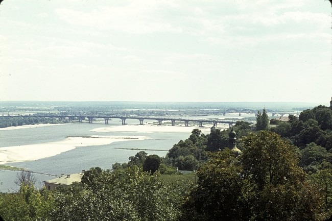 Лавра, Днепр, мост через реку в 1964 году