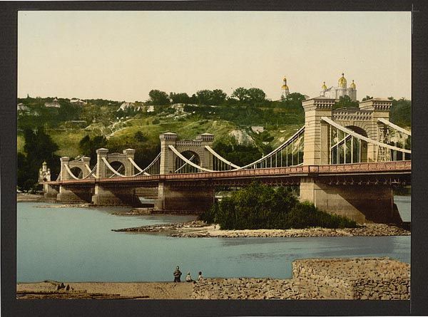 Николаевский мост, не сохранившийся до наших дней, начало 20 века
