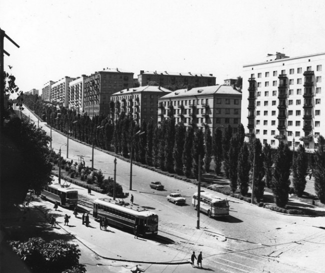Бульвар Леси Украинки в 60-х годах 20-го века