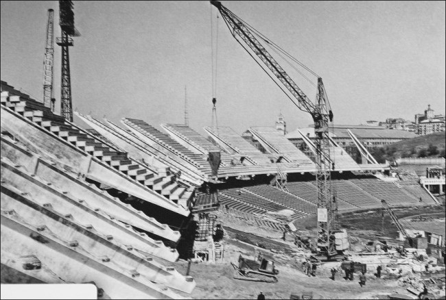 1967 год. Строительство второго яруса Республиканского стадиона