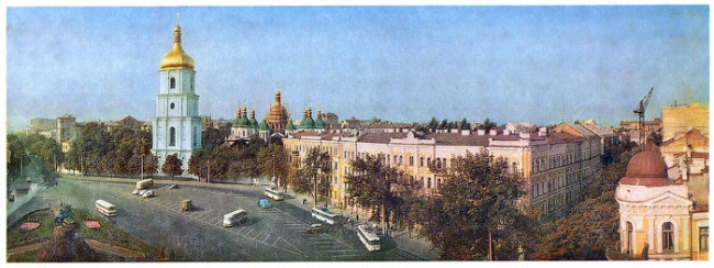Панорама Софийской площади в 1974 году