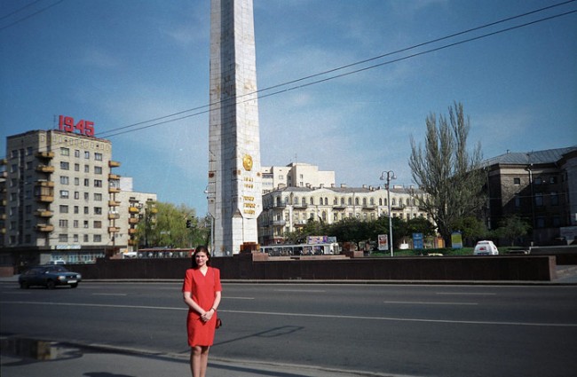 Площадь Победы в 1990 году