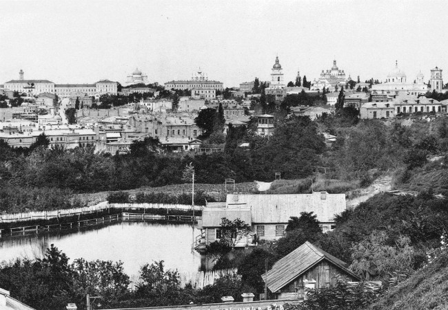 Площадь Франко и улица Городецкого в 1880 году