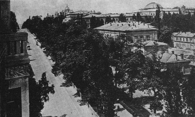 Бибиковский бульвар в 1913 году. Паласт отель, современный Премьер Палац