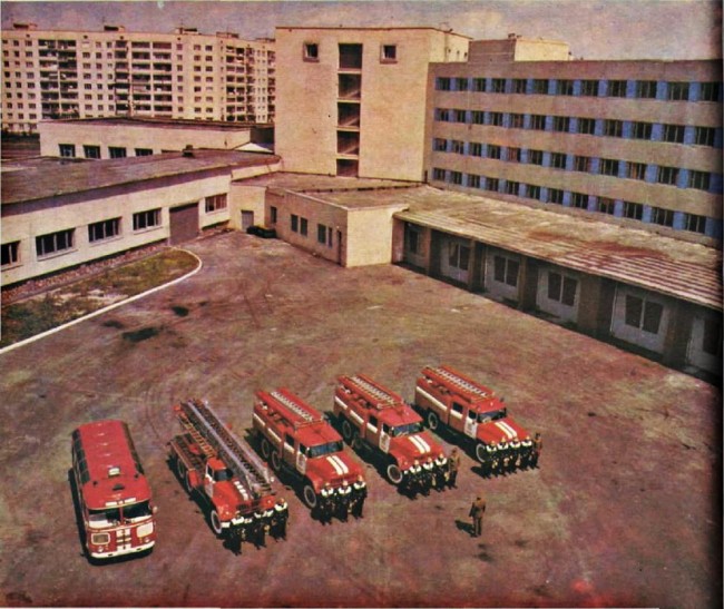 1980-е годы. Оболонь, пожарная часть №25 Оболонь, Киев, фото