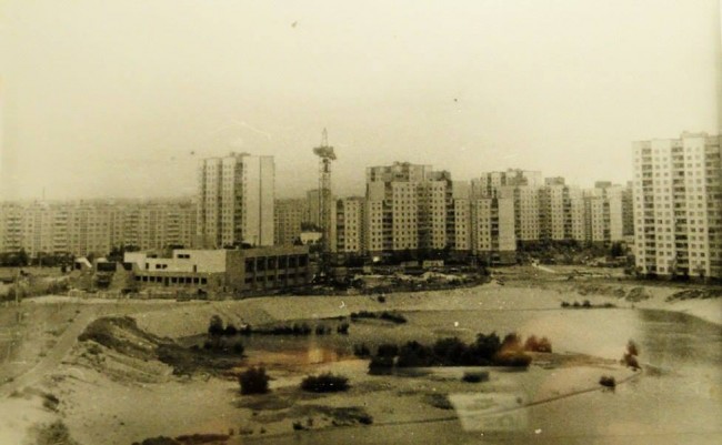 1980-е годы. Оболонь, строительство бассейна Оболонь, Киев, фото