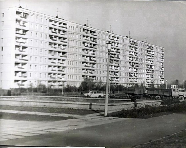 1980-е годы. Оболонь, улица Мате Залки Оболонь, Киев, фото