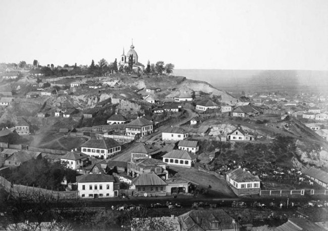Вид на гору Щекавица, Подол, фото 1860 года