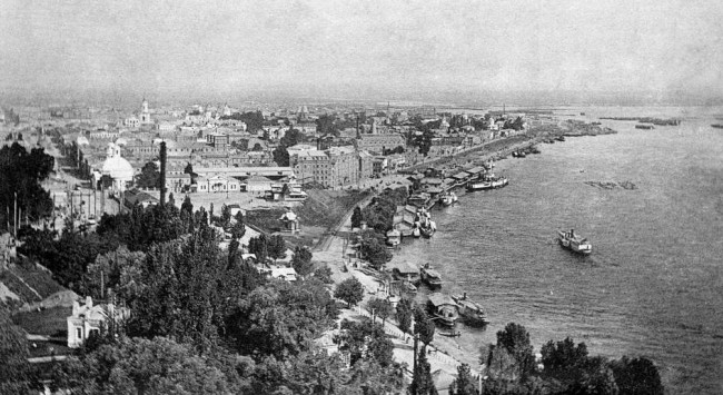 Набережная Днепра в 1906 году на Подоле