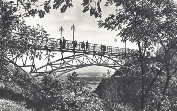 Мост влюбленных в Киеве в 1957 году