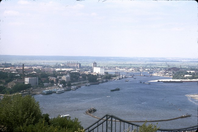Днепр в 1964 году, цветное фото Подола