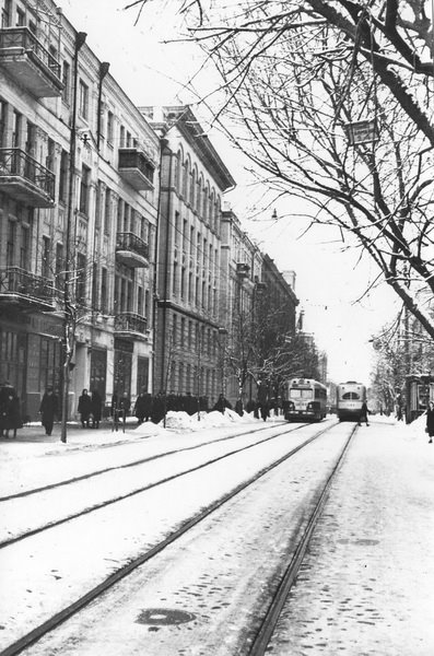 Трамвай на Ярославовом Валу в 56 году