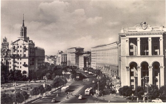 Здание Главпочтамта на Крещатике в 1959 году