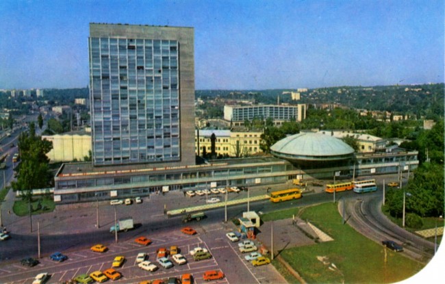 1981 год. Лыбедская (Дзержинского) площадь, вид сверху