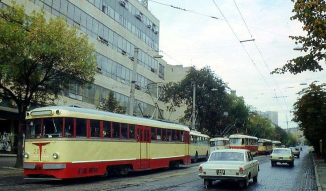 Трамваи на Подоле в 70-х годах