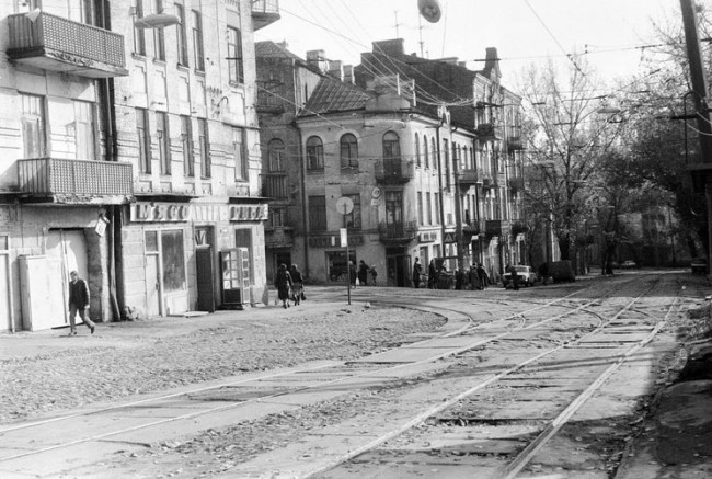 Перекресток Павловской и Дмитриевской улиц в 80-х годах