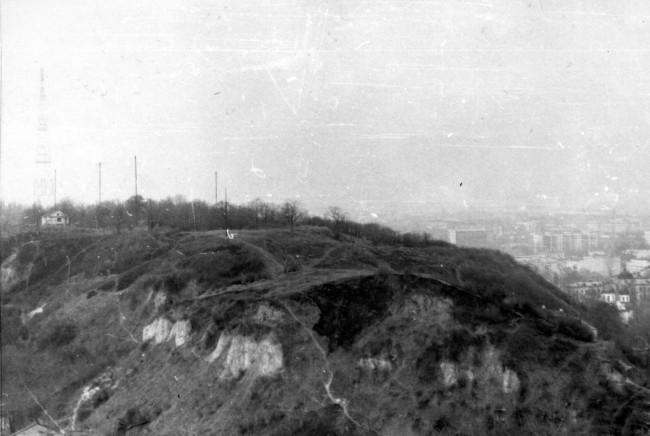 1980 год. Замковая гора (Хоривица, Киселёвка, Флоровская или Фроловская гора) Вид на Замковую гору в 1980 году