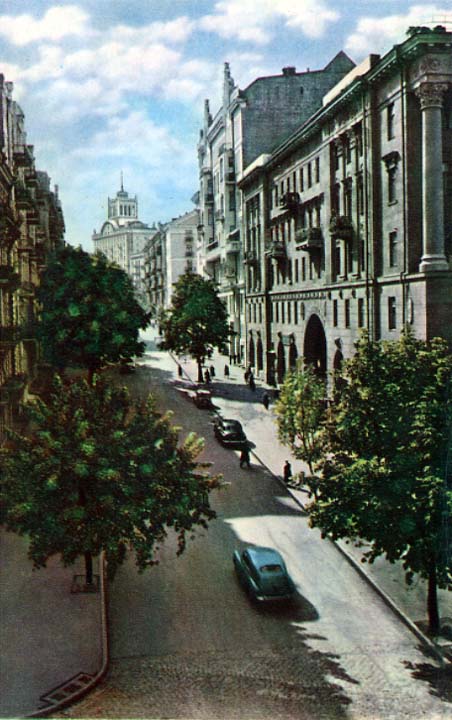 Улица Заньковецкой в 1959 году в Киеве
