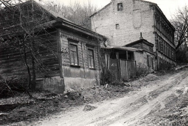 1980-е годы. Вознесенский спуск (Смирнова-Ласточкина), 30, 28 и 26 Смирнова-Ласточкина улица в 80-е годы, Киев, Подол