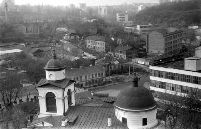 1980-е годы. Вознесенский спуск (Смирнова-Ласточкина) Смирнова-Ласточкина улица в 80-е годы, Киев, Подол