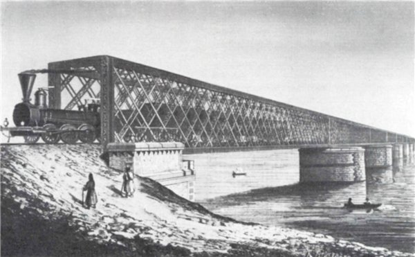 1870-е годы. Дарницкий железнодорожный мост