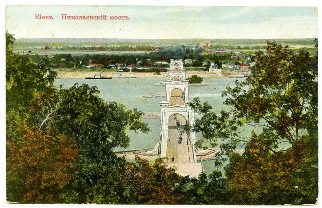 1900-е годы. Николаевский мост, цветное фото начала века