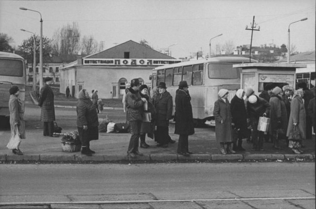 Остановка на Нижнем Валу на Подоле в 80-х годах