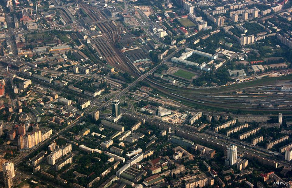 Как выглядит Киев с высоты - проспект Победы