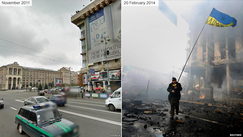 Киев до и во время Майдана 2014 - Дом Профсоюзов