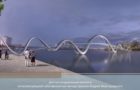 Новый пешеходный мост между Оболонской набережной и Оболонским островом